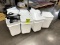 GROUP OF WHITE BULK FOOD CONTAINERS