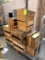 GROUP OF WOOD CRATES