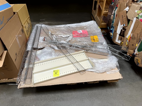 PALLET OF ASSORTED SHELVING ITEMS