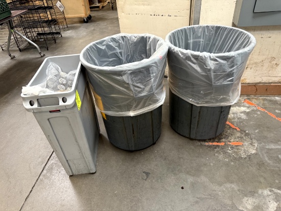 ASSORTED TRASH CANS