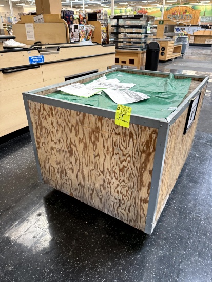 WOOD PRODUCE DISPLAY BIN