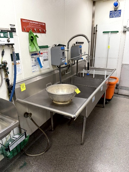 THREE COMPARTMENT STAINLESS SINK W/ SANITATION