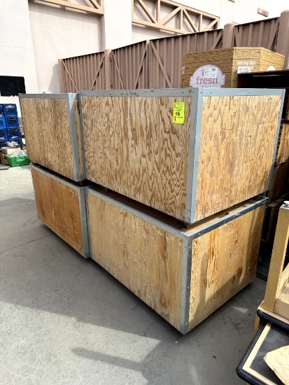 WOOD PRODUCE DISPLAY BIN