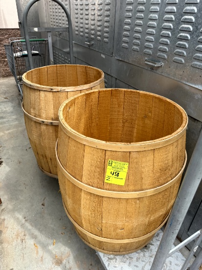 WOOD BARRELL MERCHANDISER