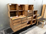 GROUP OF WOOD CRATES