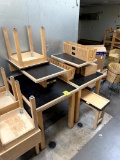 ASSORTED WOOD TABLES