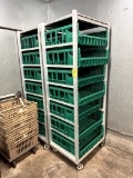 PRODUCE STOCK RACKS WITH CRATES