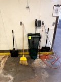 DUSTPAN , EXTENSION CHORD, BASKET AND BROOM