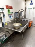 THREE COMPARTMENT STAINLESS SINK W/ SANITATION