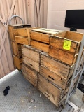 GROUP OF WOOD CRATES