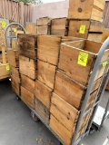 GROUP OF WOOD CRATES