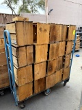 GROUP OF WOOD CRATES