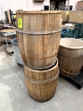 WOOD BARRELL MERCHANDISER