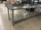 ADVANCE TABCO 6FT STAINLESS STEEL TABLE W/ BACKSPLASH
