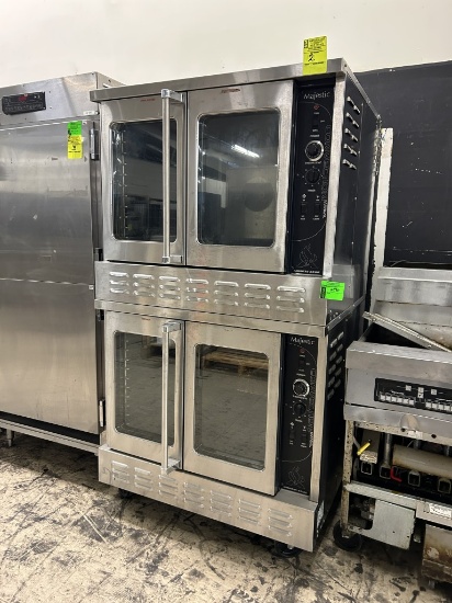 AMERICAN RANGE GAS DOUBLE STACK CONVECTION OVEN ON CASTERS