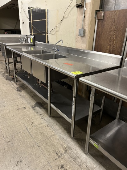 ADVANCE TABCO 8' 2 COMPARTMENT SINK