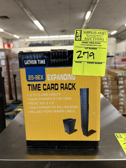 NEW IN BOX LATHEM TIME CARD RACK