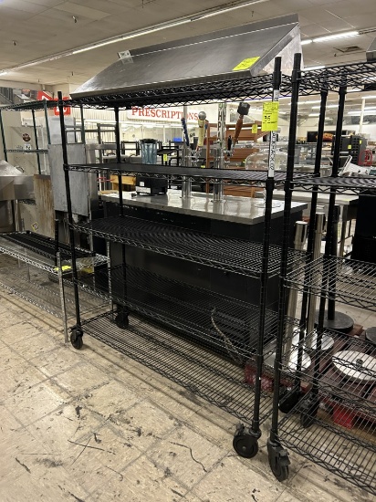 ULINE 5 TIER WIRE RACK W/CASTERS