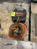 EXTENSION CORDS AND CENTRAL PNEUMATIC AIR HOSE ON REEL