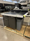 NEW MILLWORK TABLE/CABINET SECTION W/ TRASH CAN