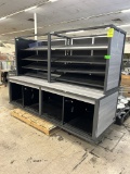 OPEN FRONT DRY GOODS BAKERY DISPLAY (MISSING PULL OUT BOTTOM DRAWERS)