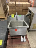 KNEE-OPERATED STAINLESS HAND SINK
