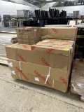 PALLET OF NEW CAMBRO PLASTIC SHELVING COMPONENTS