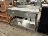 POLY TOP WORK TABLE W/ 2 PULL OUT DRAWERS
