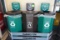 POLY WASTE BINS W/ CONTAINMENT RAILING