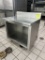 36IN X 25IN X 40IN STAINLESS STEEL TABLE W/ STORAGE AND BACKSPLASH