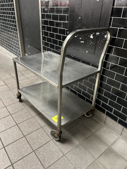 TWO-TIER STAINLESS CART