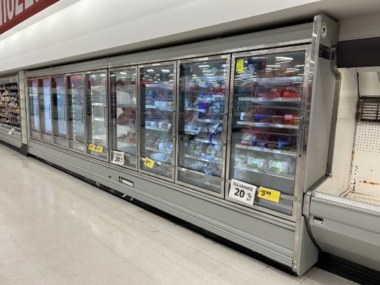 9 DOOR RUN OF KYSOR WARREN LOW TEMP REACH-IN CASES