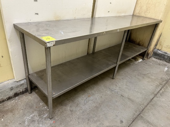 96IN X 24IN X 35IN STAINLESS STEEL TABLE