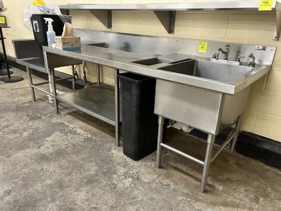 STAINLESS STEEL PRODUCE PREP SINK