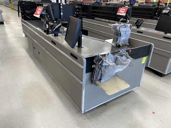 UNMARKED SINGLE BELT CHECKSTAND (NO POINT OF SALES)