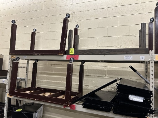 ASSORTED WOODEN MERCHANDISING TABLES