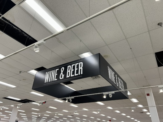 BEER & WINE HANGING SIGN