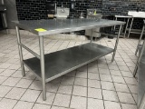 72IN X 30IN X 34IN STAINLESS STEEL TABLE