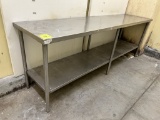96IN X 24IN X 35IN STAINLESS STEEL TABLE