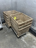 FLOOR DOLLEYS W/ PRODUCE CRATES