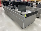 UNMARKED SINGLE BELT CHECKSTAND (NO POINT OF SALES)