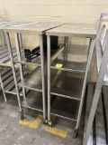 48IN X 18IN X 60IN STAINLESS STEEL RACKS ON CASTERS