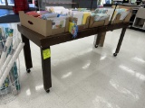 6FT PORTABLE WOODEN MERCHANDISING TABLE