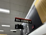 RESTROOMS HANGING SIGN