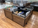PORTABLE SELF CONTAINED FOUR COMPARTMENT ORCHARD BIN
