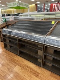 6FT PORTABLE SLANTED PRODUCE TABLES W/ SHELVING BELOW