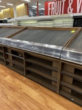 6FT PORTABLE SLANTED PRODUCE TABLES W/ SHELVING BELOW