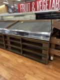 6FT PORTABLE SLANTED PRODUCE TABLES W/ SHELVING BELOW