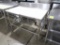 Stainless/Polytop table with backsplash
