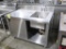 Stainless table w/ sink and cabinets under